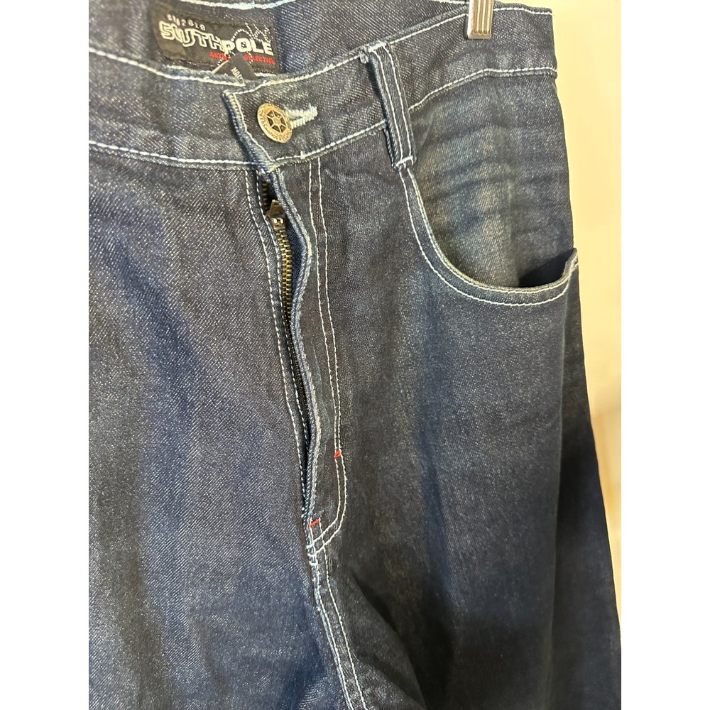 Southpole Authentic Collection Y2K Men's Baggy Wide Leg Jeans Dark Wash 32 x 33 - Picture 4 of 14